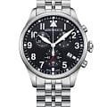 Aerowatch Aerowatch 79990 AA03 M  79990 AA03 M кварцевые мужские часы  синий циферблат, браслет нержавеющая сталь — вид спереди
